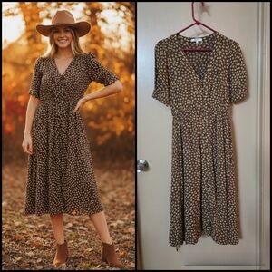 Madewell-  Brown Patterned Dress